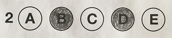 Figure 16: Detecting if a user has marked multiple bubbles for a given question.